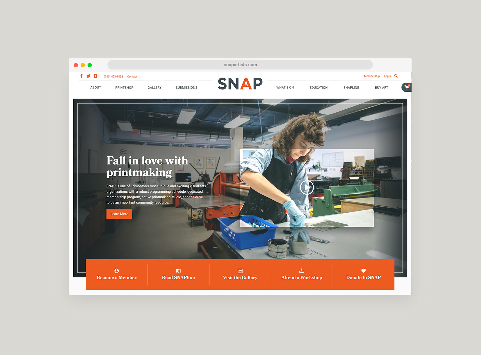 SNAP Website Browser - Homepage